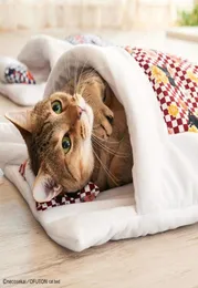 Katzenbetten Möbel Japanisch Haustier Schlafsack mit Quilt Hundennest abnehmbar und waschbar, um warme Produkte MAT3343189 zu halten