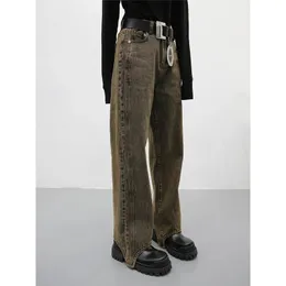 Женские джинсы коричневые летние женские джинсы с высокой джинсовой тренажерой брюк Бэд -Джак -Арки Дизайн дуги.