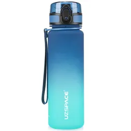 Wasserflaschen UZSPACE 500 ml Sportwasserflasche Bounce-Deckel Timeline-Erinnerung Auslaufsicherer, gefrosteter Tritan-Becher für Outdoor-Sport-Fitness BPA-frei 230303