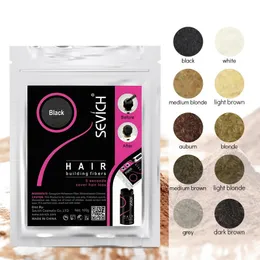 10 colori Fibra per la costruzione dei capelli 50g Borsa di ricarica Styling Powder Cover Loss Area