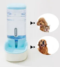 Dog Cat Feeders Water Dispenser Fountain Bottle Set Plastic Automatic Pet Feeding Drinker Bowl 2 Pieces8771362