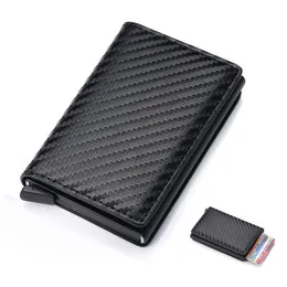 ID Credit Bank Card Holder Wallet Luxury Brand Men Anti Rfid Blocking Protected Magic Leather Slim Mini Small Money Wallets Case RL532