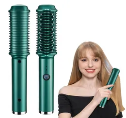 Straight Hair Comb Private Etikett Wireless tragbarer schnurloser Keramikglättung Haarglätterer Kammpinsel erhitzte Elektro 7107541