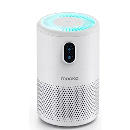 MOOKA Air Purifiers for Home Large Room up to 860ft², H13 True HEPA Air Filter Cleaner, Odor Eliminator, Remove Allergies Smoke Dust Pollen Pet Dander, Night Light