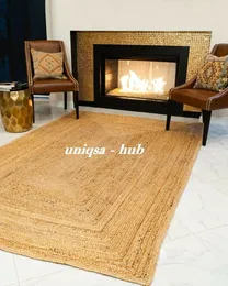 Carpets Jute Rug Rectangle Carpet For Living Room Floor Mat In The 2x4 Feet Runner Braided Style Reversible