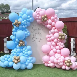 Outros suprimentos de festa de evento 102pcs Gênero Revelar Balão Garland Arch Kit Boy Or Girl Baby Shower Balloon Pink Blue Ballon Ballon PA 230303