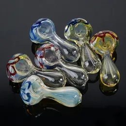 Wholesale Round Unique Shape Smoking Pipes Water Glass Bong Accessories Colorful Pyrex Glass Oil Burner Dab Oil Rigs For Hookahs Handful Pipe GP1007