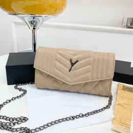 Więcej kolorów luksusowe projektanci modnej klapy torby damskie pikowana torba na ramię złota łańcuch crossbody torebki torebki czarne torebki torby