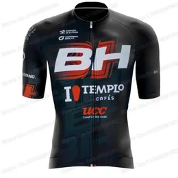 Vestes de course 2023 BH Team Maillot de cyclisme à manches courtes Vêtements d'été Noir Hommes Course sur route Chemises de vélo Hauts de vélo Maillot VTT