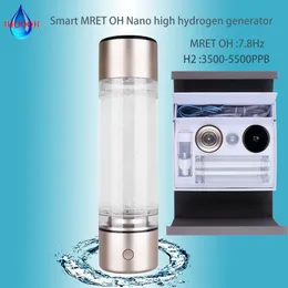 Liquid Syrup Pourers Smart MRETOH Molecular Resonance 7 8Hz Rich Hycrogen Water Bottle Generator Pure H2 Ventilator Electrolysis Ionizer Cup 230302