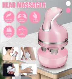 USB -oplaading Elektrische kop Massager Wireless hoofdhuid Bevorder haar groei Body Deep Kneading Trilling Vibration Pet Massage Health 2201256652535
