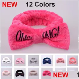 Hair Accessories Omg Headbands Women Bowknot Band Elastic Headwraps Girls Turban Cute Hairlace Bow Hairbands For Makeup Face Washing Dhopt