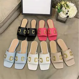 Frauen Designer Slipper Rutschen Sandalen Sommermarke Klassiker Brand Beach Casual Sandalen Größe 34-42 Frauen Frau außerhalb Slipper mit einer Schachtel flache Strandschuhe