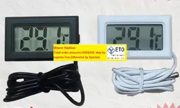 200pcs Dijital LCD Ekran Termometre Buzdolabı Buzdolabı Dondurucu Akvaryum Balık Tankı Sıcaklığı GT Siyah Beyaz Renk