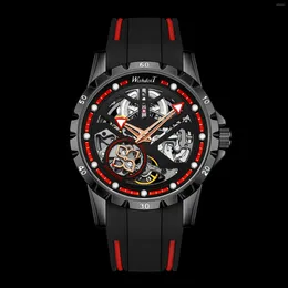 Нарученные часы WishDoit Оригинальный модный мужчина № 39; Skeleton Tourbillon Watch Watch Автоматические механические часы