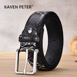 Belts Fashion Desinger Belts For Men Luxury Snake Pattern Men's Accessories Trouser Leather Western Belt Strap For Boy Buckle Metal Z0228