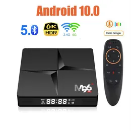 Ny 4 GB RAM 32 GB ROM M96 Android 10 0 TV-låda Voice Remote RK3318 fyrkärniga dubbla WiFi-smart mediaspelare vs H96 MAX276W