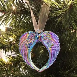 Charms de Natal Big Heart Angel Wing Pingente Pingente Bracelet para Jóias de Presente para Mulheres de Casamento para Mulheres da Árvore da Árvore de Natal