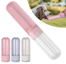 420 ml Pet Dog Water Bottle Portable Drinking Feeder för hundar utomhus reser Dispenser Bowl Supplies 2106157695648