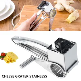 Ostverktyg Rotary Grater Grinder rostfritt stål Vegetabiliska nötter Cutter Shredder Kitchen Gadget 230302