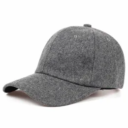 Bonés de bola homem chapéu de algodão boné masculino outono e inverno quente lã feltro snapback chapéu masculino tamanhos grandes bonés de beisebol r23022086eh