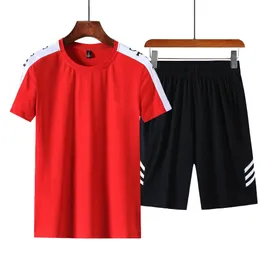 Designer Mens Tracksuit Summer Sweatshirts Sweat Clothing Womens Short Tracksuits Sportwear Set Jogging Crew Neck Red T-Shorts Suit Fashion Gym Asian Size M-3XL