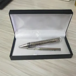 Luksusowy czarny szachownica Pen Pen M Crytal Top Metal Pure Black Roller Ball Pen Pen z numerem2247