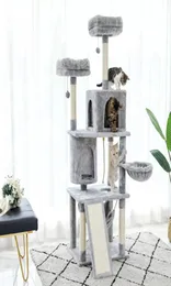 Muebles de gato Scratchers Entrega doméstica Marco de escalada Rastreadora Post Tree Scratcher Pole Gym House Juque de juguete Patfor 2301067980063