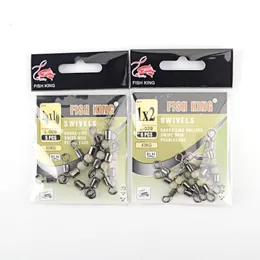 Pack Angeln Wirbel Cross-Line Rollen mit Perlen Fisch Haken Köder Stecker Terminal Tackle Shop Haken