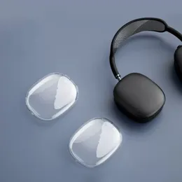 För AirPods Max Case Wireless Hörlurar med mic -tillbehör Transparent TPU Solid Silicone Waterproof Protective Case Airpod Maxs Hörlurar Headset Cover Case
