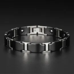 Bracelets de link Cadeia de pulseira magnética terapêutica jóias de aço inoxidável