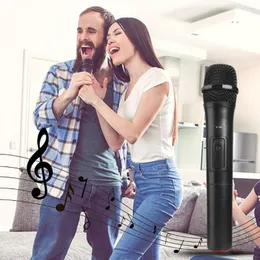 Mikrofony Smart Handheld Wireless Microfone Megafon z odbiornikiem do karaoke