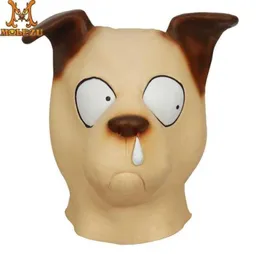 Máscaras de festa Molezu Halloween Mucus nasal Dog Cosplay de látex de alta qualidade Face Face 2209264212430