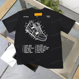 xinxinbuy Men designer Tee t shirt 23ss Casual shoes letter print short sleeve cotton women Black blue White Khaki brown S-XL