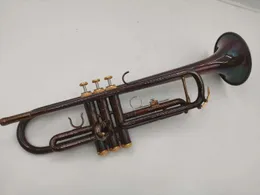 BB Cornet 트럼펫 진한 갈색 바디 독특한 골동품 구리 시뮬레이션 케이스 무료 배송