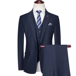 Garnitury męskie Blazer Pants kamizelka klasyczne mężczyzn garnitury Slim Wedding Groom noszenie męskiej firmy swobodne 3 sztuki garnitur dżentelmeni kostium 230303