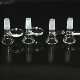 Hookahs 14mm 10mm de vidro de vidro transparente vidrado karwah para bongos espessos pyrex tanques de água de vidro cozido com alça com néctar de vidro de braço