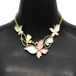 Correntes Boho Butterfly colar colares pendentes de meta