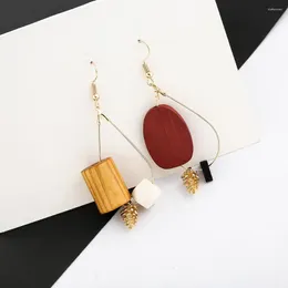 Dangle Earrings Fashion Interesting Creative Female Wood Drop Personality For Women Korea Pine Cone Design Ear Jewelry