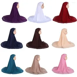 Etniska kläder En bit amira muslimska kvinnor som borrar över huvudet hijab khimar scarf pullover bön hatt full täckning hijabs gudstjänst