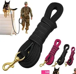 Colarinho de cachorro colares de cão de cão longo nylon nylon rastreamento de líder para treinamento de caminhada Medium Salking 2m 5m Drop Delivery 2021 Home 8004117