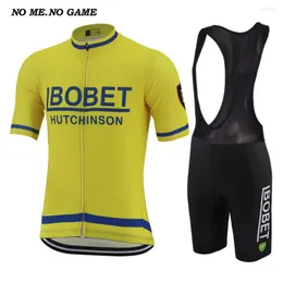 Racing define a equipe de camisa de ciclismo vintage Kit Men Pro Pro Prot Sleeve Sleeve Bike Use Roupas MTB Ropa Ropa Ciclismo