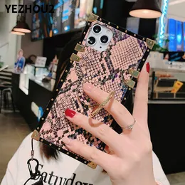Yezhou2 luksusowy węża skóra wzór telefonu do Huawei P30 40 Pro z obryskiwaniem futra smyczowa okładka ochronna