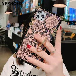 Yezhou2 Luxury Snake Skin Pattern Huawei P30 Pro with Ring Bracket Fur Ball Lanyard Protective Cover