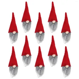 파티 장식 병 크리스마스 커버 모자 산타 토퍼 커버 Gnomes 그놈 테이블 장식 장식 토플러 캡 샴페인 미니 레드 홀리데이