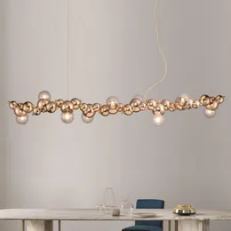 Modern LED -pendellampor Matsal Kök Belysning Luster Decor Chandelier Lamp inomhus Bar Refdisk hängande lampor Fixtur