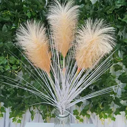 Decorative Flowers 3pcs Single Reed Grass Artificial Plant Home Decoration Flower Wall Accessories Plastic Fake For DIY Wedding Party Decor