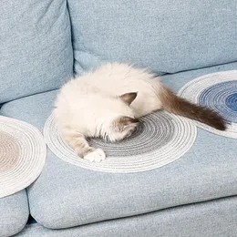 Katze Betten Scratcher Baumwolle Faden Kätzchen Kratzen Bett Pad Bord Spielzeug Schlaf Matte Für Haustier Spiel Schleifen Nägel Schützen Möbel