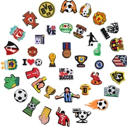 Shoe Parts Accessories Soccer Clog Charms Pvc Sports For Teens Decor Fits Sandals Bracelets Ornaments Gift Boys Man