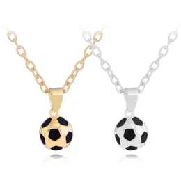 Fashion Football Pendant Gold Necklace Designer för kvinna Mens halsband Sydamerikansk silverpläterad Short Alloy Man Halsband Pendants smycken Friend Gift